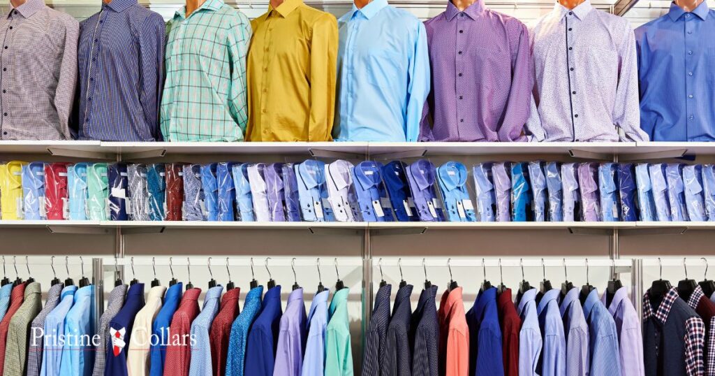 Dress Shirts Use PristineCollars to protect from stains