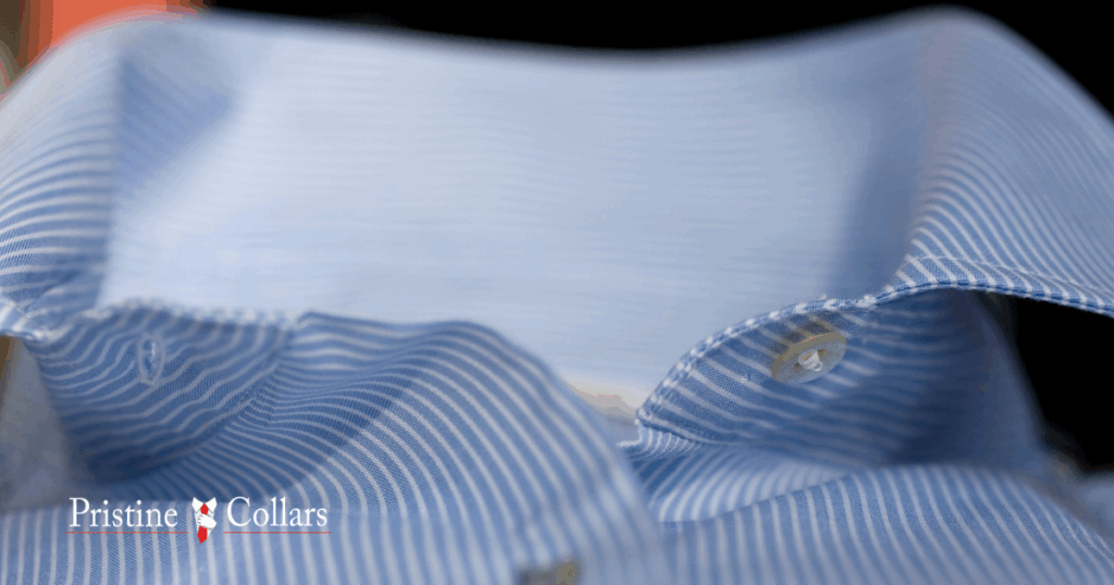 PristineCollars forms a clean, invisible layer on any shirt collar.